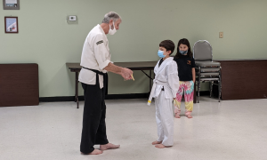 One of our awesome students getting there yellow stripe